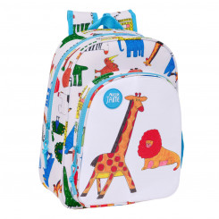 School backpack Algo de Jaime White 26 x 34 x 11 cm