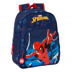 Школьный рюкзак Человек-Паук Неон Морской синий 27 х 33 х 10 см
