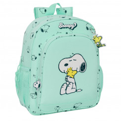 School backpack Snoopy Groovy Green 32 X 38 X 12 cm