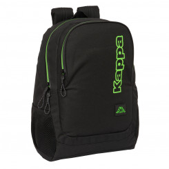 School backpack Kappa Black Black 32 x 44 x 16 cm
