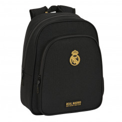 School backpack Real Madrid CF Black 27 x 33 x 10 cm