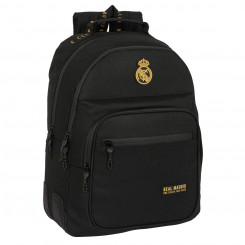 School backpack Real Madrid CF Black 32 x 42 x 15 cm