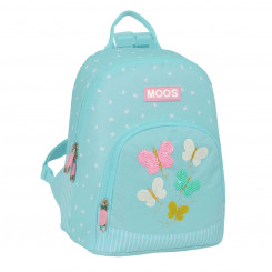 Backpack Moos Butterflies Mini Light blue 25 x 30 x 13 cm