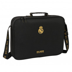 School bag Real Madrid CF Black 38 x 28 x 6 cm