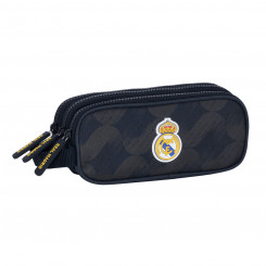 Pencil case with three zippers Real Madrid CF Navy 21 x 8.5 x 7 cm
