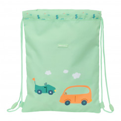 Gift bag with ribbons Safta Coches Green 26 x 34 x 1 cm