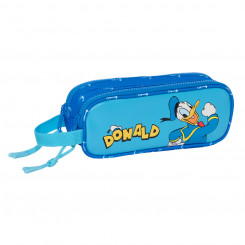 Pencil case with two zippers Donald Blue 21 x 8 x 6 cm