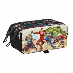 The Avengers Forever pencil case with three zippers Multicolor 21.5 x 10 x 8 cm