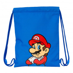 Подарочный пакет с лентами Super Mario Play Синий Красный 26 х 34 х 1 см