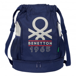 Children's backpack Benetton Varsity Gray Sea blue 35 x 40 x 1 cm
