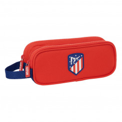 Pencil case with two zippers Atlético Madrid Blue Red 21 x 8 x 6 cm
