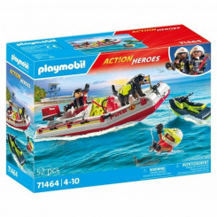 Playset Playmobil Action Heroes - Fireboat and Water Scooter 71464 52 Tükid, osad