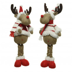 Christmas reindeer Decoris 12 x 15 x 43 cm Multicolored