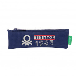 School bag Benetton Varsity Gray Navy blue 20 x 6 x 1 cm