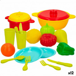 Doll food set Colorbaby Kitchen accessories and dishes 20 Pieces, parts (12 Units)