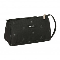 School bag with accessories Safta California Black 20 x 11 x 8.5 cm (32 Pieces, parts)