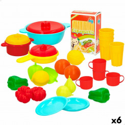 Doll food set Colorbaby Kitchen accessories and dishes 31 Pieces, parts (6 Units)