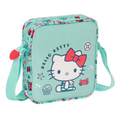 Shoulder bag Hello Kitty Sea lovers Turquoise blue 16 x 18 x 4 cm
