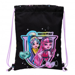 Gift bag with ribbons Monster High Black 26 x 34 x 1 cm