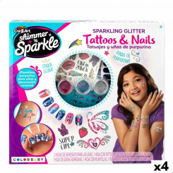 Beauty set Cra-Z-Art Children's Tattoo Circles Nails 4 Units