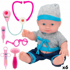 Baby doll with accessories Colorbaby Doctor 15 x 24 x 8 cm 6 Units