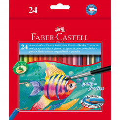 Watercolor pencils Faber-Castell 114425 Multicolor 24 Pieces, parts