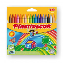 Colored semi-fat pencils Plastidecor 8757712 18 Pieces, parts Multicolor