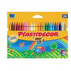 Colored semi-fat pencils Plastidecor 9203013 24 Pieces, parts Multicolor