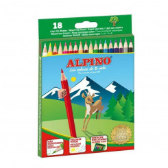 Карандаши цветные Alpino AL010656 Мультиколор 18 шт., детали