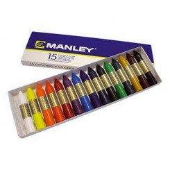Värvilised poolrasvpliiatsid Manley MNC00055/115 Mitmevärviline