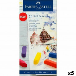 Set of soft pastel chalks Faber-Castell Mitmevärviline (5 Ühikut)