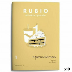 Mathematics Workbook Rubio Nº1 A5 Spanish 20 Sheets (10 Units)