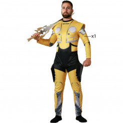 Маскарадный костюм для взрослых Робот Желтый (1 шт., детали)