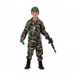 Masquerade costume for children My Other Me Green Soldier (9 Pieces, parts)