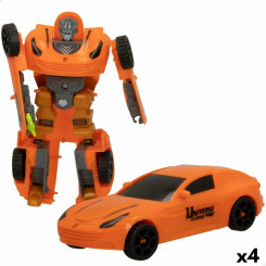 Robot Colorbaby Transform Warriors Car 9 x 14.5 x 4.5 cm 4 Units
