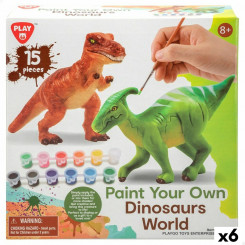 Поделочная игра PlayGo 15 деталей, детали Динозавры (6 шт.)