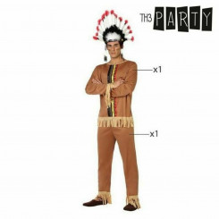 Maskeraadi kostüüm täiskasvanutele Th3 Party Ameerika indiaanlane XL Pruun (Renoveeritud B)