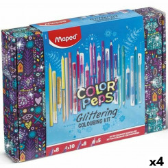 Painting set Maped Color Peps Glittering Multicolor (4 Units)
