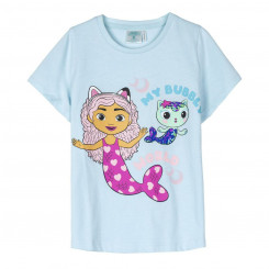 Детская футболка с короткими рукавами Gabby's Dollhouse Бирюзово-Синяя
