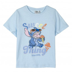 Children's Short-sleeved T-shirt Stitch Light blue