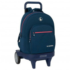 School bag with wheels Safta Blue 33 x 22 x 45 cm