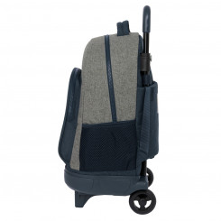 School bag with wheels Safta Blue Gray 33 x 22 x 45 cm