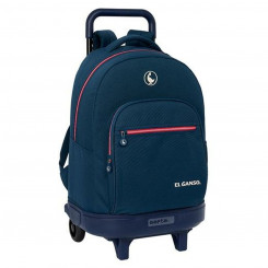 School bag with wheels Safta Blue 33 x 22 x 45 cm