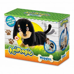 Мягкая игрушка Animagic Waggles на ходу со звуком Браун