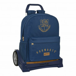 School bag with wheels Safta Sea blue Harry Potter 32 x 14 x 43 cm
