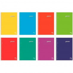 Notebook Pacsa Multicolor A4 4 Pieces, parts Microperforated