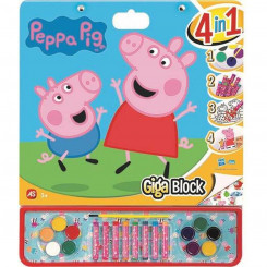 Värvimisjoonised Peppa Pig Kleepsud 4-funktsiooniline