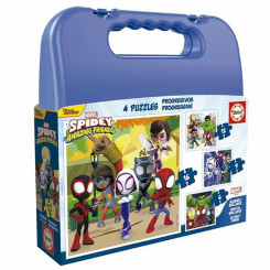 4 Puzzle Set Spidey Briefcase