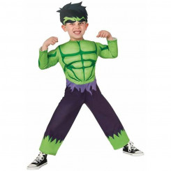 Maskeraadi kostüüm lastele Roheline Lihaseline mees 2 Tükid, osad