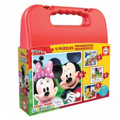 4 Pusle Komplekt Disney Mickey Mouse Progressive Educa (12-16-20-25 pcs)